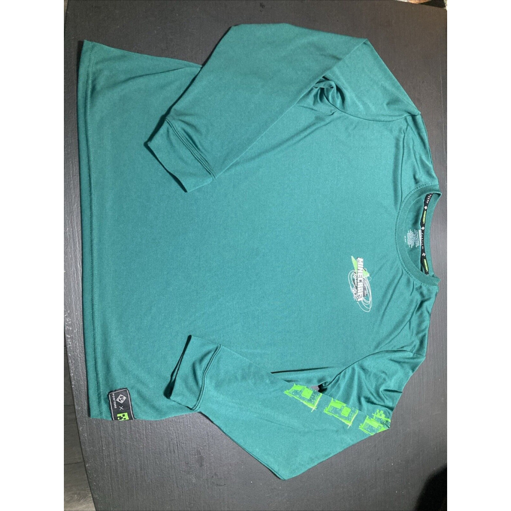 Men's Long Sleeve Shirt Point Zero Minecraft Green Creeper Graphic XL
